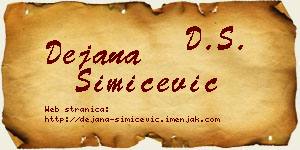 Dejana Simićević vizit kartica